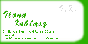 ilona koblasz business card
